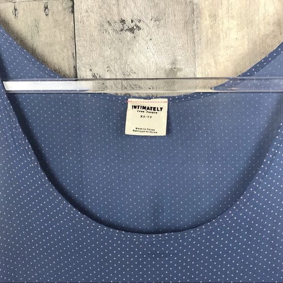 Free People Voile Lace Trapeze Dress Blue XS EUC - Picture 6 of 8